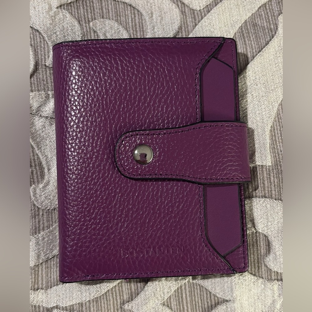 BOSTANTEN Women Leather Wallet RFID Blocking, NWOT, Purple Pebble